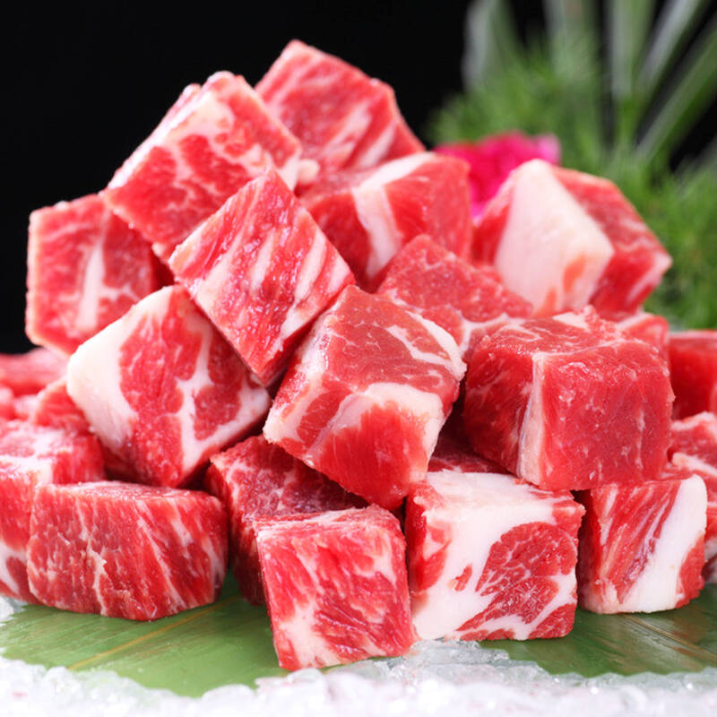 御鲜轩 澳大利亚雪花牛肉粒 500g 新鲜牛肉 生鲜肉类烧烤火锅食材