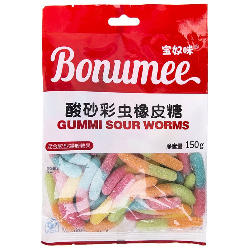 宝奴咪(bonumee)酸砂彩虫橡皮糖 150g【图片 价格 品牌 评论】-京东