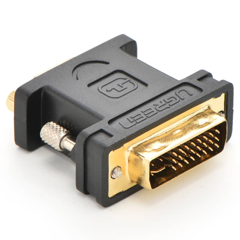 dvi-i转vga公对母连接线转换头 dvi(24 5)转vga转接线 显卡接显示器