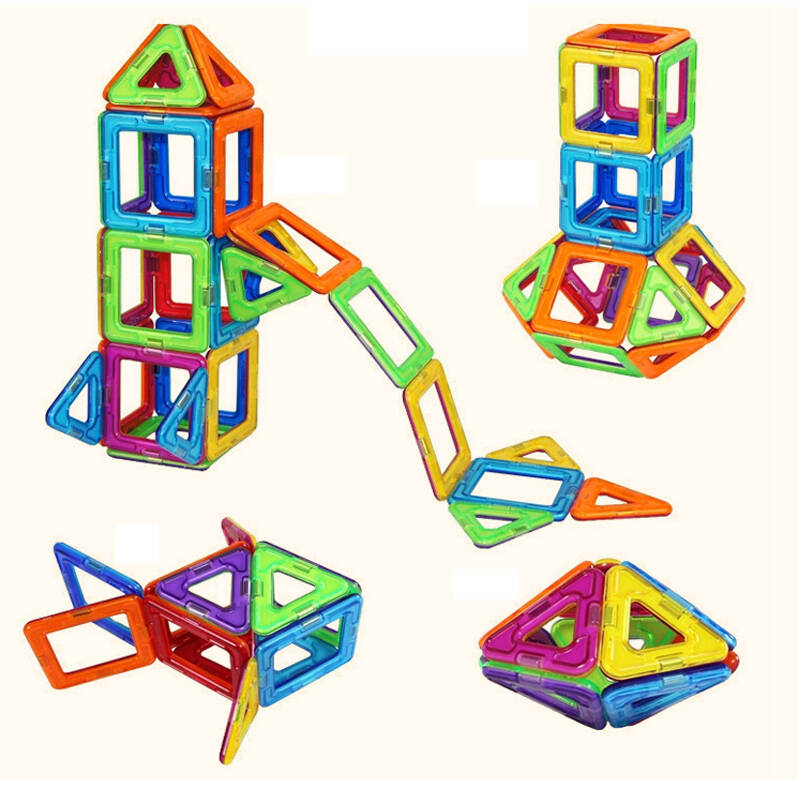 萌贝尔werl 益智磁力片散片 立体百变提拉积木玩具 智力建构片健构件