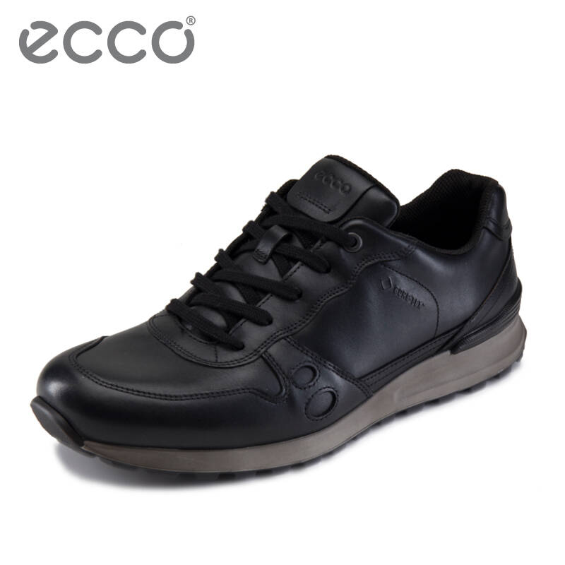 爱步ecco 2015秋冬新品 男士牛皮休闲系带板鞋 cs14 535854 黑色01001