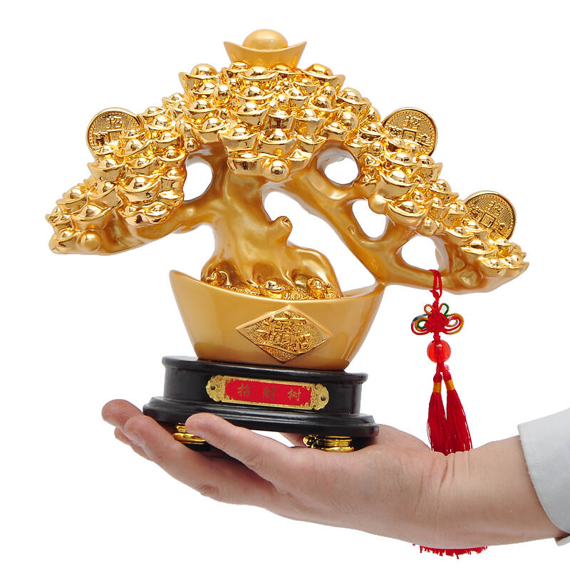 金色10寸招财树特小号