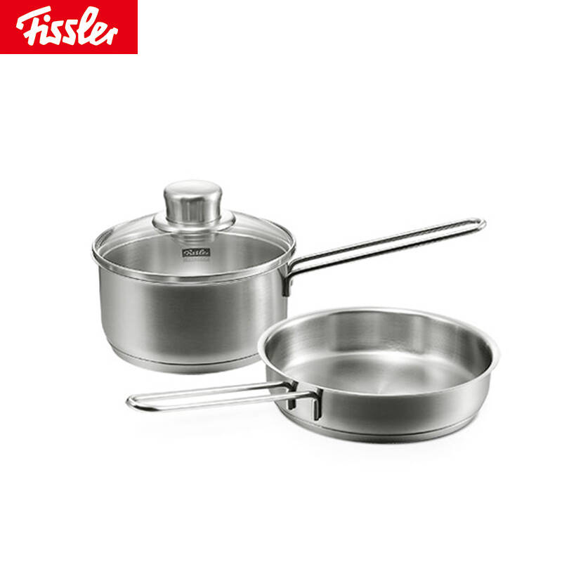 德国菲仕乐fissler 汤锅奶锅平底煎锅不锈钢小锅锅具套装无涂层 德国