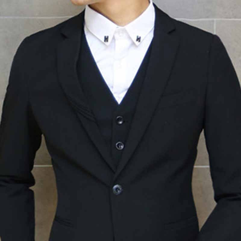 丹杰仕 西服套装男士韩版修身休闲西装男套装商务职业正装新郎礼服