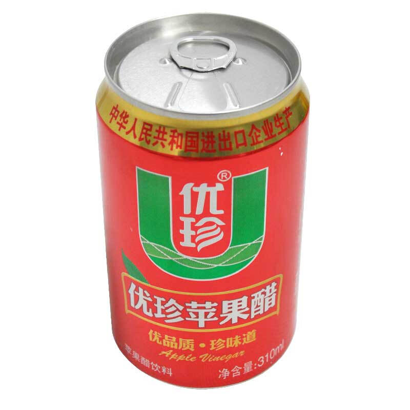 优珍 苹果醋 310ml*24罐/箱 易拉罐装 整箱 饮料 果汁