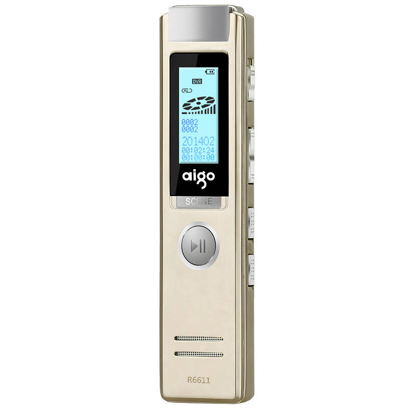 爱国者(aigo)r6611录音笔专业微型 高清远距降噪 mp3播放器 学习/会议