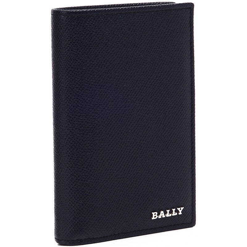 bally 巴利 男士深海军蓝色荔枝纹牛皮短款钱包钱夹 lenni 77 6200000