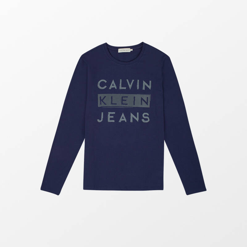 calvin klein jeans/ck 男士字母长袖t恤4afk253 001