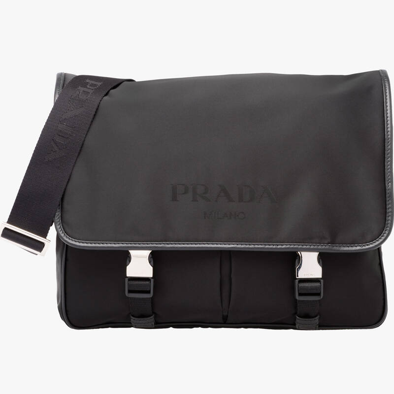 prada 普拉达男士黑色尼龙单肩包 斜挎包 尼龙包 2vd768 064 f0002