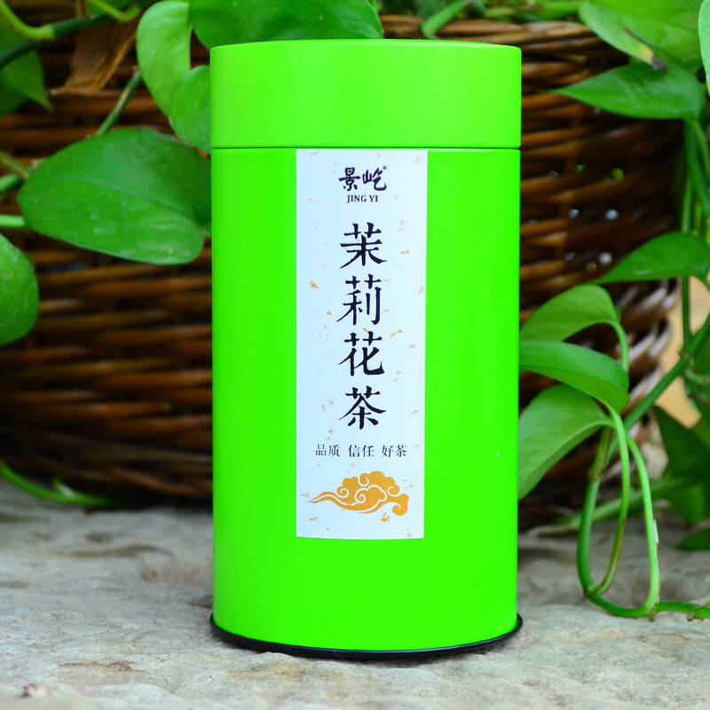 景屹 茶叶2015新茶 茉莉花茶 玉螺王小曲王 125g铁罐装