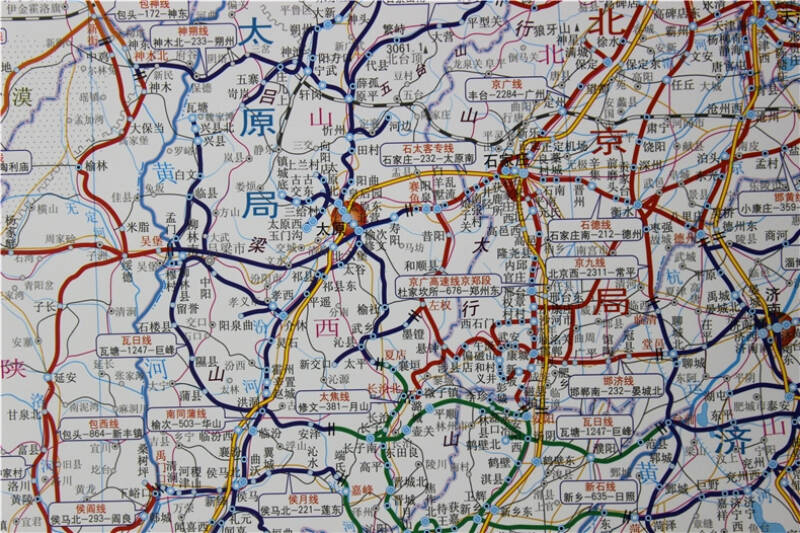 2015中国铁路交通图 整张铁路地图挂图 货运交通 1.65图片