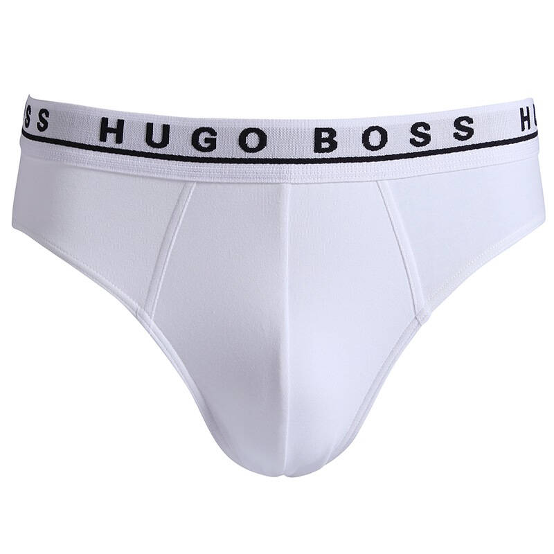 hugo boss 雨果博斯 男士白色混纺三角内裤三件套 50236742 100 white