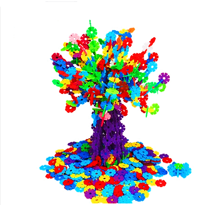 宝德龙加厚雪花片 拼插积木塑料积木玩具500片 1000片