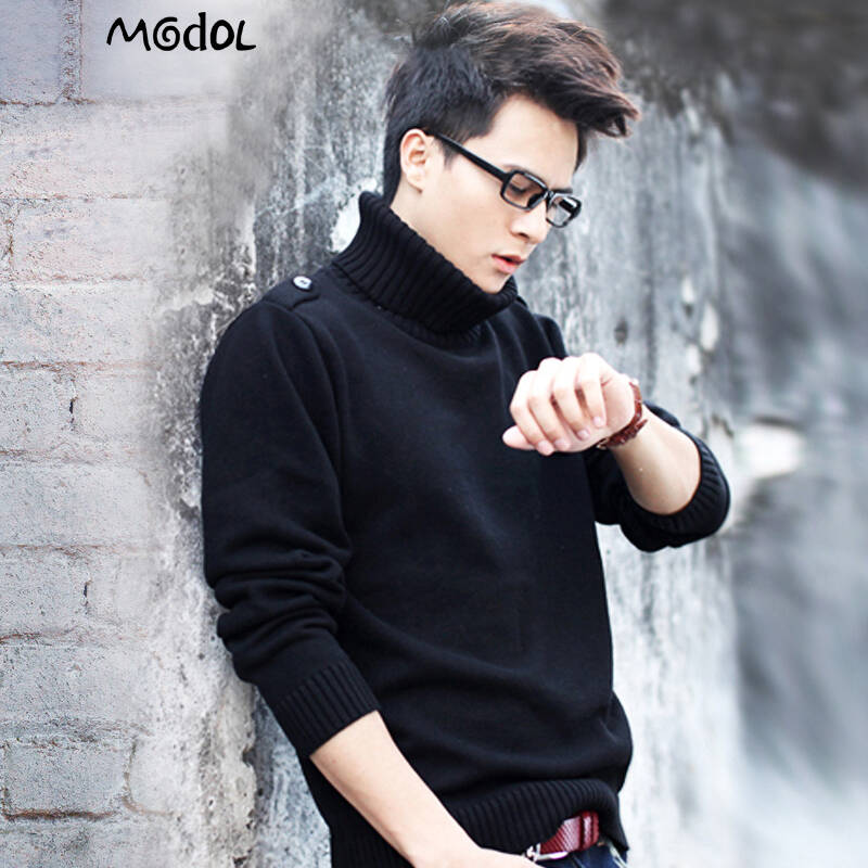 MGdoL毛衣男款冬季韩版针织衫男士高领加厚