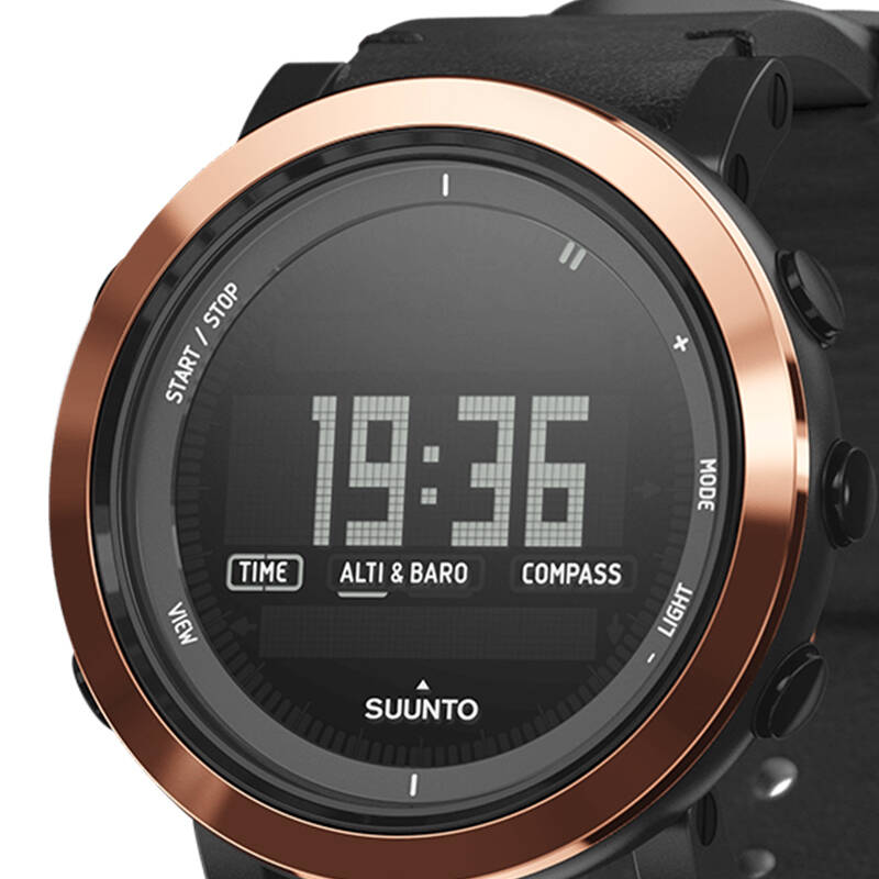 suunto颂拓本源陶瓷系列松拓古铜牛皮表带腕表ss022439000