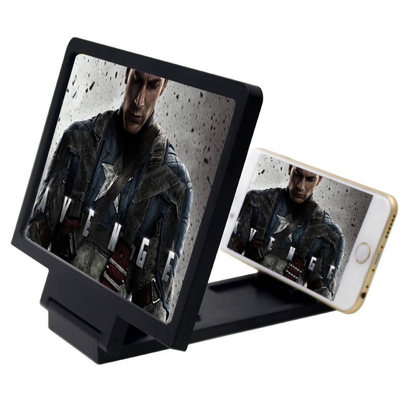 黑柚子手机屏幕放大器视频放大镜手机迷你投影仪酷黑色