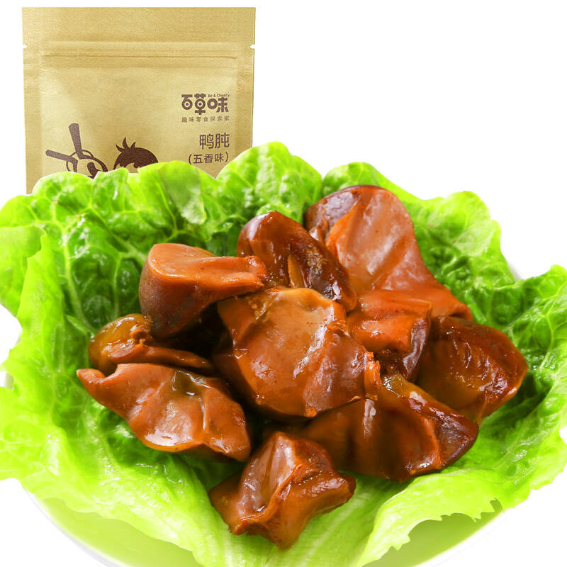 百草味 鸭肉零食 鸭肫115g/袋 真空小包装 五香味鸭胗