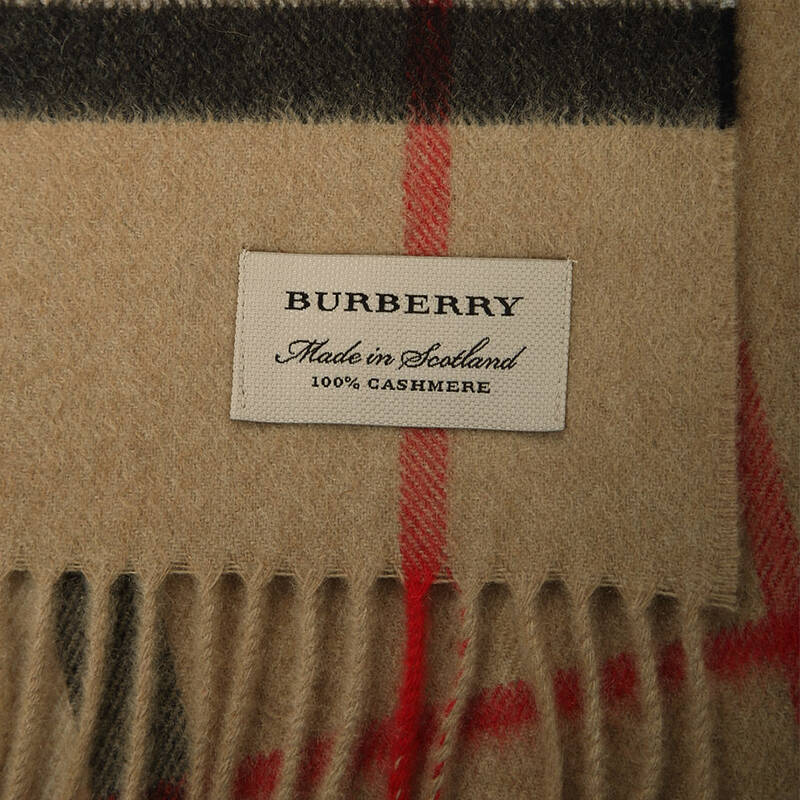 burberry 巴宝莉 heritage 格纹经典羊绒围巾 39295221 驼色格纹