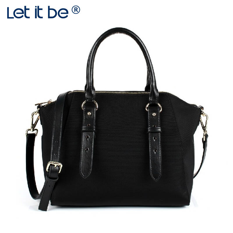 let it be简约牛津手提斜挎女士包包多功能贝壳包1011