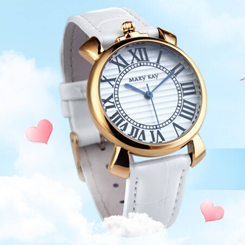 官方正品店铺:marykay玫琳凯 白色经典手表 7月手表 限量版 预售