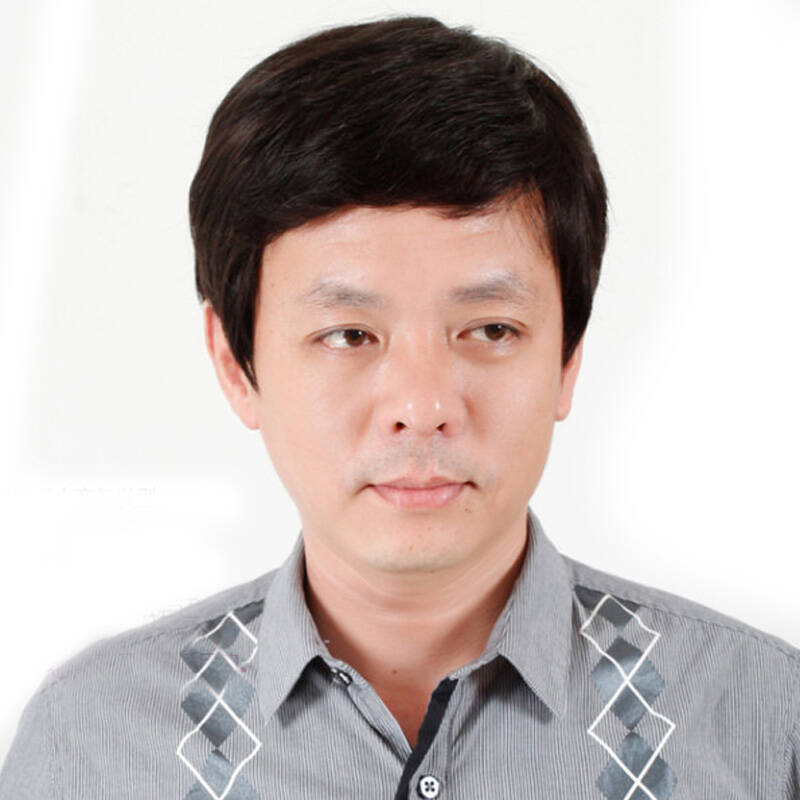 玫瑰雨 男士青中老年假发短发 真发手织顶心 假发套 短发商务发型