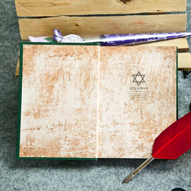 米可兰迪 复古魔法书空白页创意记事本精美学生商务日记本 超厚素描