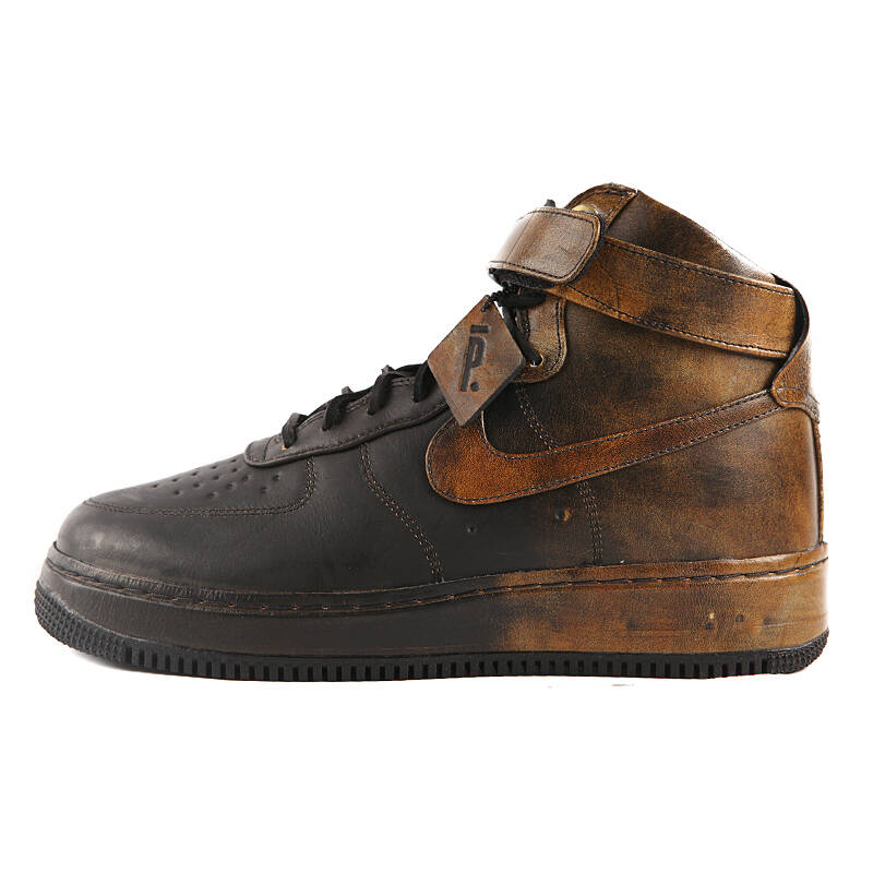 nike x pigalle af1 正品 限量高帮男鞋 经典休闲鞋 677129-090 褐色