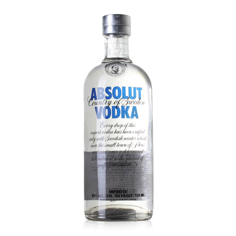 洋酒absolute vodka瑞典绝对伏特加原味750ml