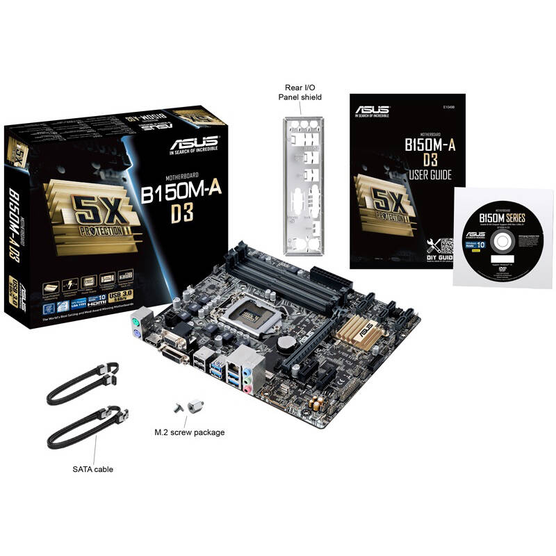 华硕(asus)b150m-a d3 主板 intel b150/lga 1151