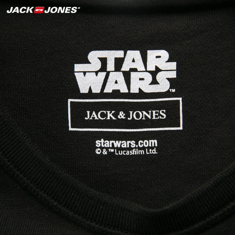 杰克琼斯jackjones春装新品男starwars系列卫衣e|216133016 010黑 185