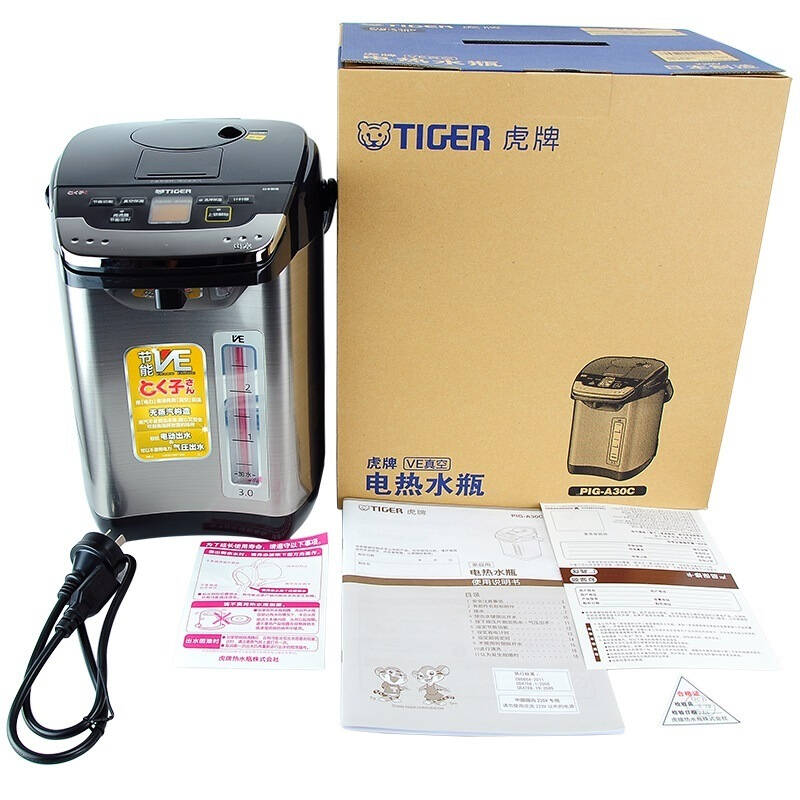 tiger/虎牌 pig-a30c日本原装进口ve真空保温电热水瓶