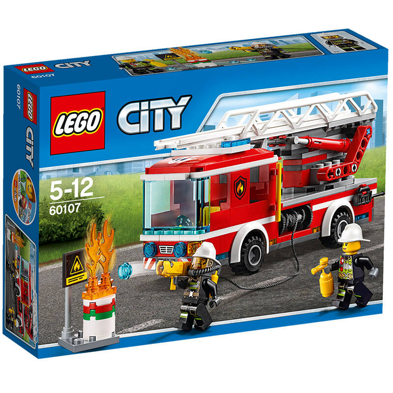【京东超市】乐高 (lego) city 城市消防安全系列 云梯消防车 60107