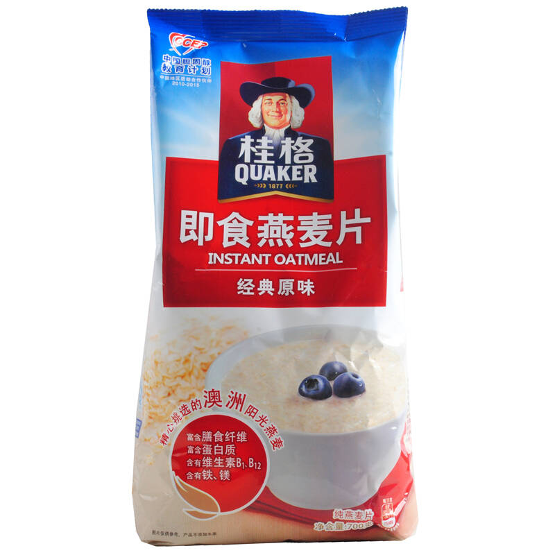 桂格即食燕麦片冲饮麦片经典原味700g 粗粮谷物纯燕麦
