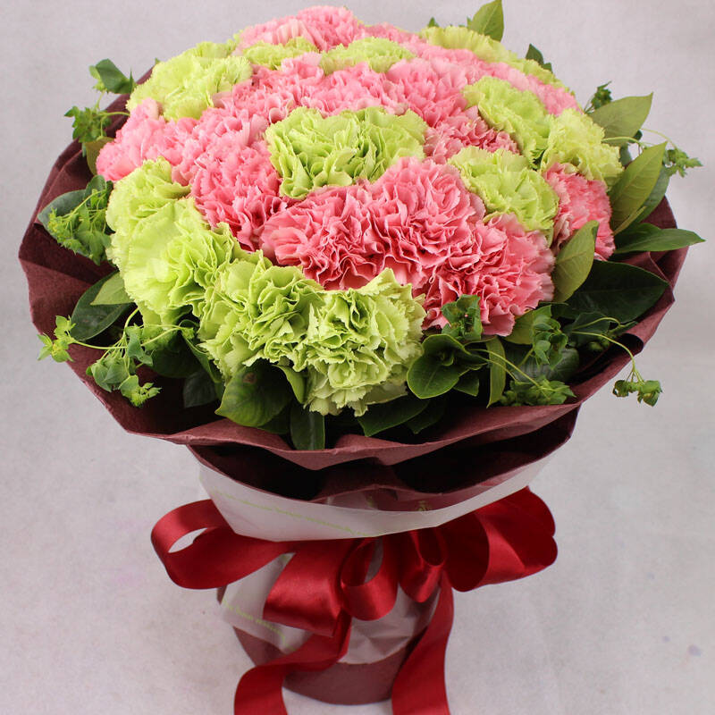 生日鲜花33朵混色康乃馨花束北京同城鲜花速递全国南京成都济南广州