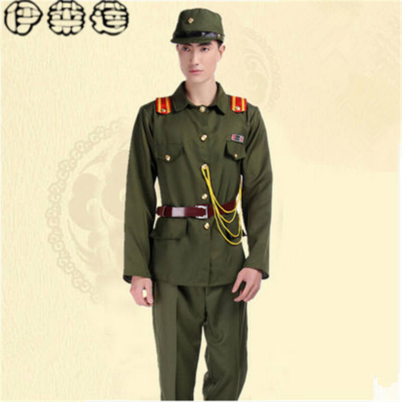 伊莱莲2015秋季新款日本军官表演服日本兵演出服戏服抗日舞台装军舞