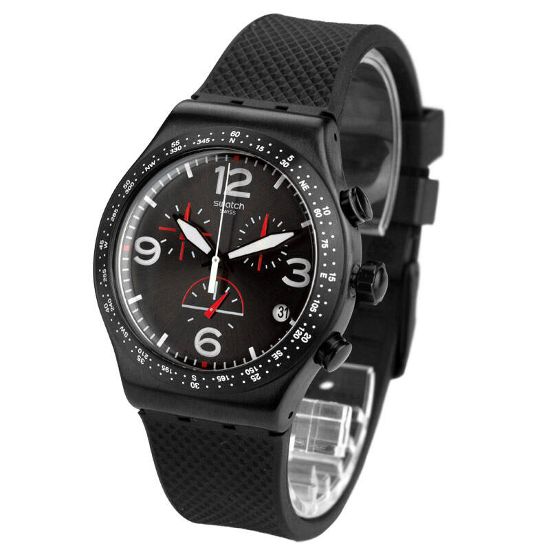 斯沃琪(swatch)手表 多功能商务系列系列 石英男表 暗黑复兴yvb403