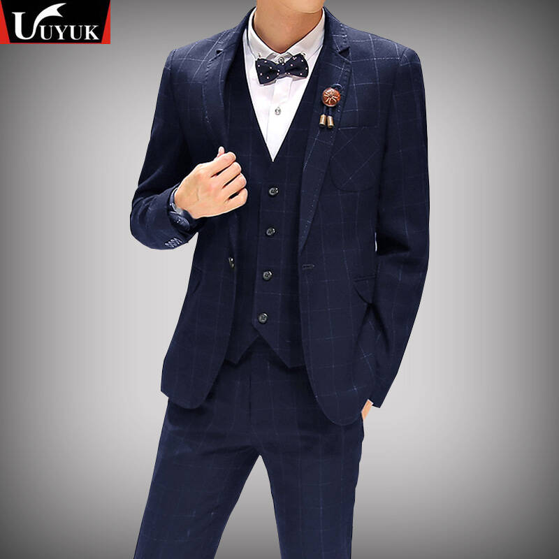 uyuk2015新品修身三件套伴郎小西装新郎结婚礼服男士西服套装男装潮