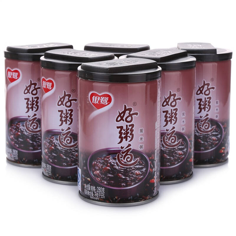 【京东超市】银鹭 八宝粥 好粥道 黑米 280g*6罐 六连包