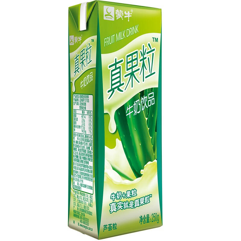 蒙牛 真果粒牛奶(芦荟)250ml*12 整箱装