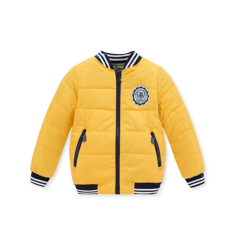 巴布豆冬装新款卡通两面穿棉服外套 红色 120cm