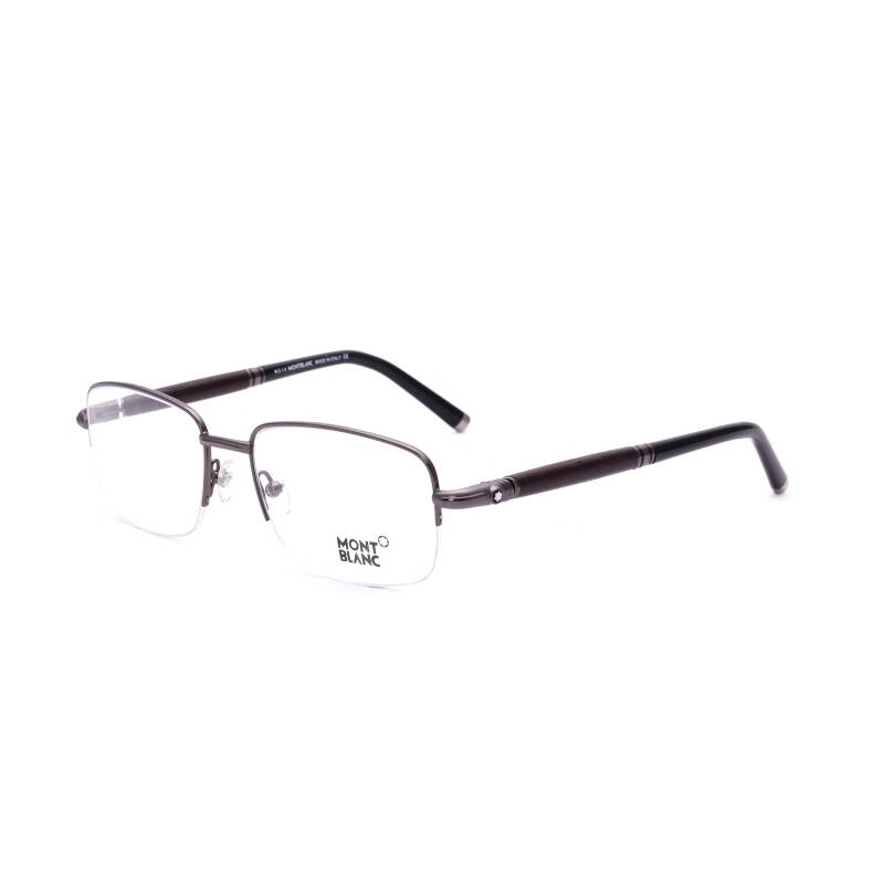 mont blanc万宝龙光学镜 mb534 男女款半框木制镜腿近视眼镜架 008
