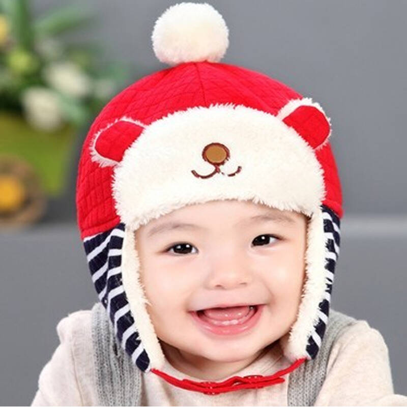 儿童帽子韩国宝宝帽子1-2岁婴儿帽子秋冬季公