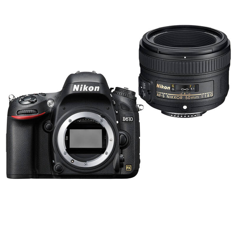 尼康(nikon)d610全画幅数码单反相机 搭配尼康50/1.8g镜头套装