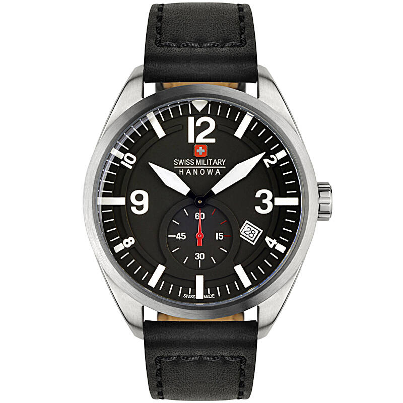 瑞士军表(swiss military )手表领地系列带日历时尚防水瑞士制造石英