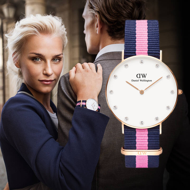 丹尼尔惠灵顿 daniel wellington 小表盘dw手表学生简约时尚镶钻女表