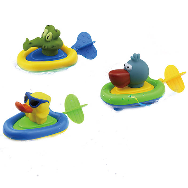cikoo 益智拉线洗澡玩具 水陆两用 儿童沙滩趣味软胶玩具 酷酷鸭 小