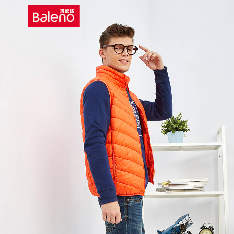 班尼路\/Baleno2015秋冬新品 无袖修身男士外套