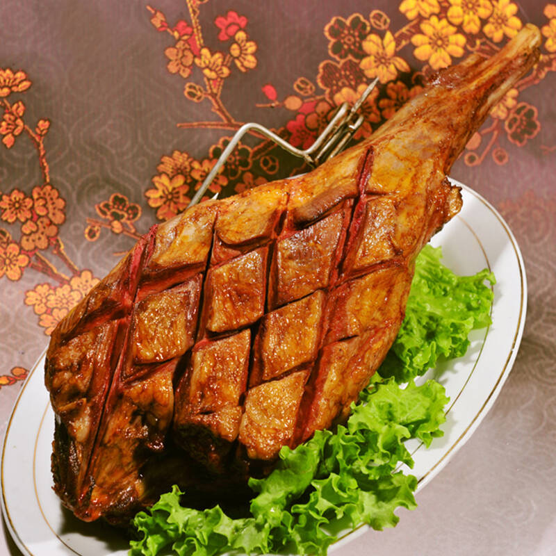 【内蒙古馆_蒙羊烤羊腿】内蒙古特产 熟食烤羊腿 烧烤美食 袋装980g