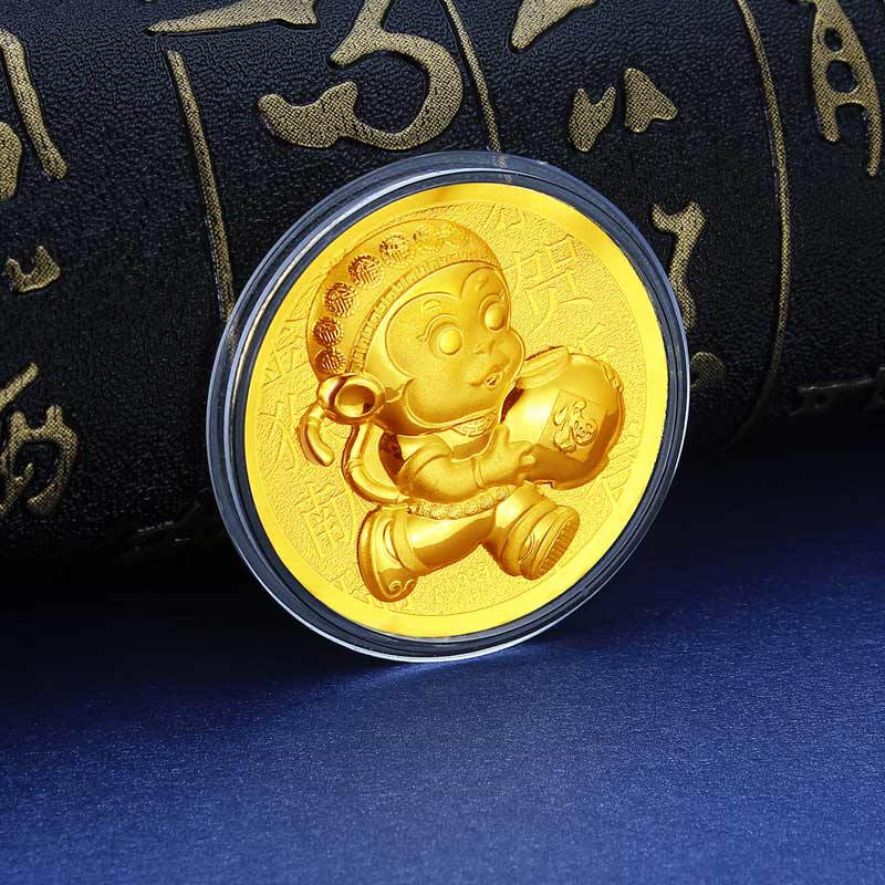金言2016猴年贺岁生肖金币0.18克 金猴送福 999足金章
