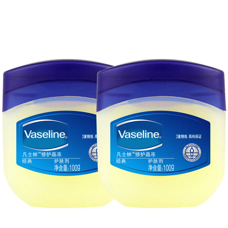 凡士林(vaseline)经典 修护晶冻 双瓶装(100gx2)(富含